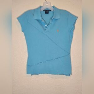 Polo by Ralph Lauren Women's Blue Polo Shirt